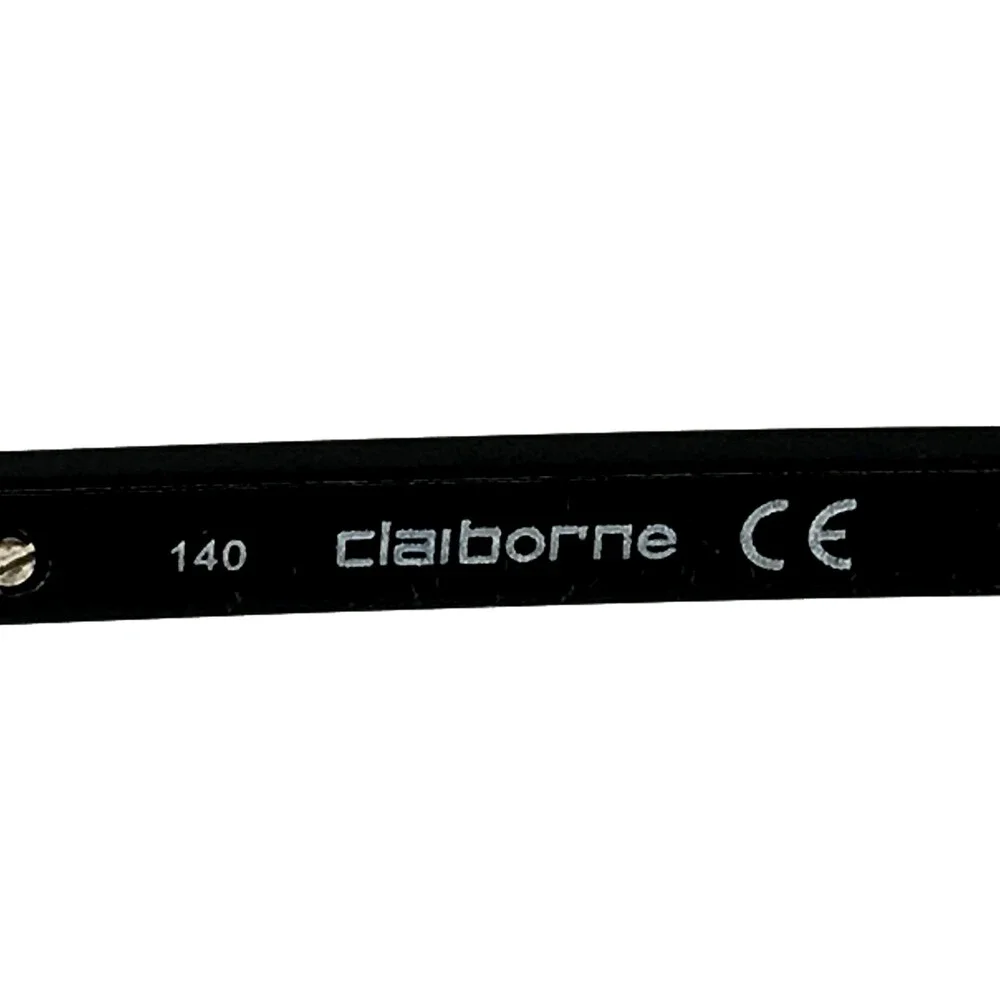 Claiborne Eyeglasses Frames CB241 003 Matte Black Rectangle Wire Rim 53-18-140